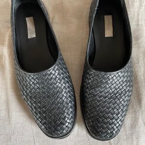 Suzanne Rae black woven leather glove shoe